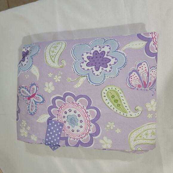 Pottery Barn Kids Purple Butterfly Samantha Full Queen Duvet Cover + 1 Sham - Picture 10 of 10